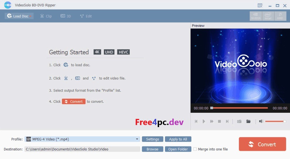 VideoSolo BD-DVD Ripper 2.1.52 + Crack [ Multilingual]